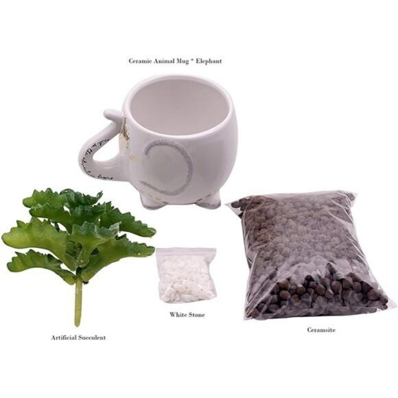 Artificial Succulent with Planter Pot and Ceramic Planter Pot - Picture 2 of 7